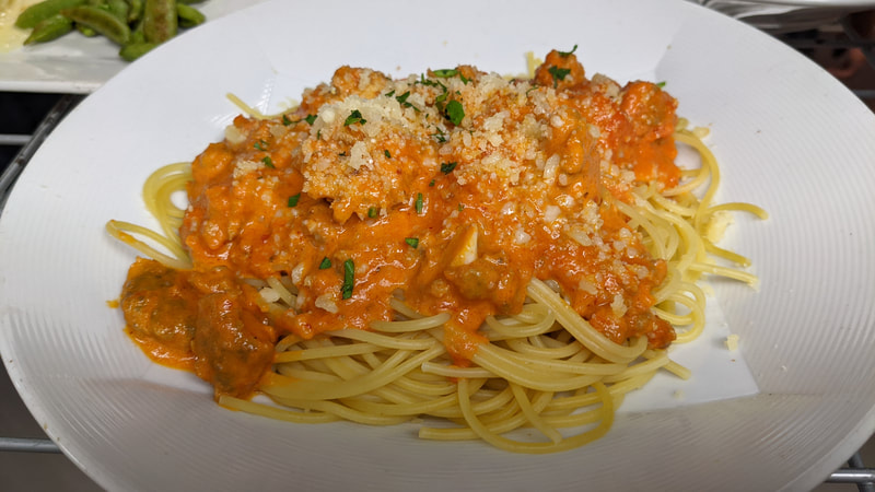 spaghetti Rustica w/ Italian sausage